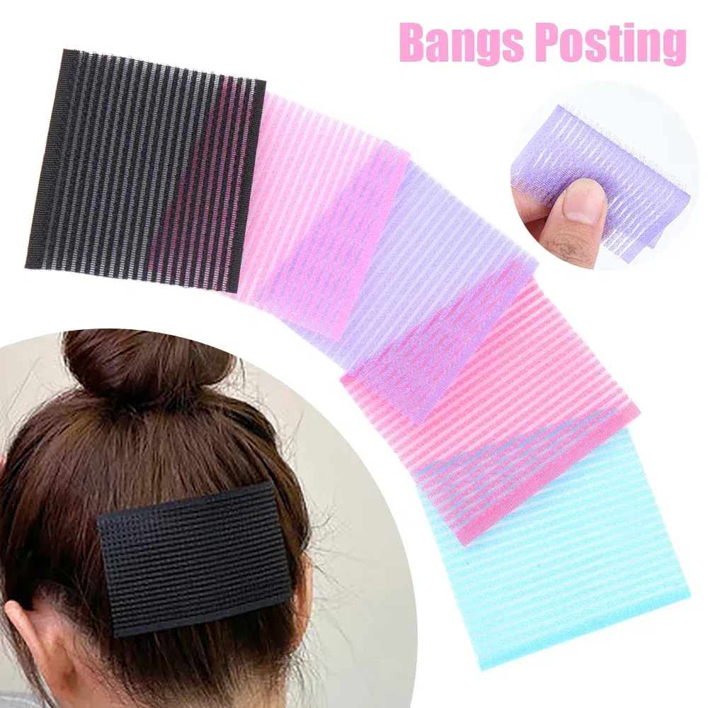 Color: GRAY - 6Pcs Barber Acessories Bangs Magic Paste Posts Hair Sticker Clip Gripper Barber Grippers Hair Holder for Hair Styling Cutting