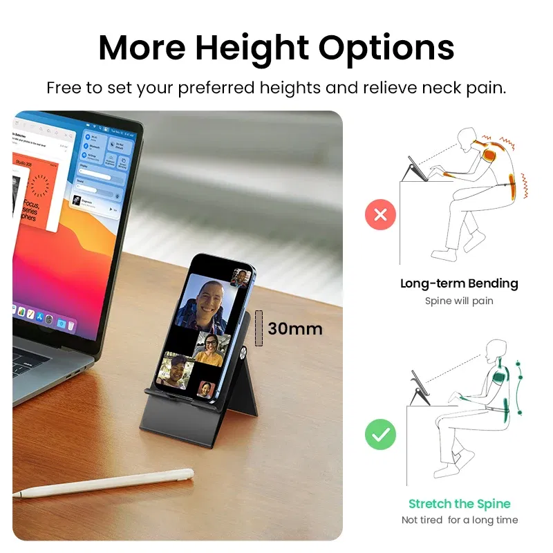 Color: Transparent, Ships From: CHINA - UGREEN Phone Holder Stand Moblie Phone Support For iPhone 16 15 ProMax Xiaomi Samsung Tablet Holder Desk Cell Phone Holder Stand