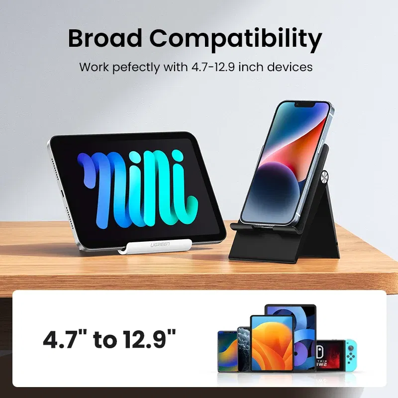 Color: Transparent, Ships From: CHINA - UGREEN Phone Holder Stand Moblie Phone Support For iPhone 16 15 ProMax Xiaomi Samsung Tablet Holder Desk Cell Phone Holder Stand