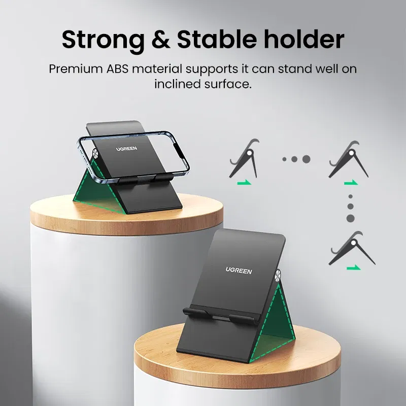 Color: Transparent, Ships From: CHINA - UGREEN Phone Holder Stand Moblie Phone Support For iPhone 16 15 ProMax Xiaomi Samsung Tablet Holder Desk Cell Phone Holder Stand