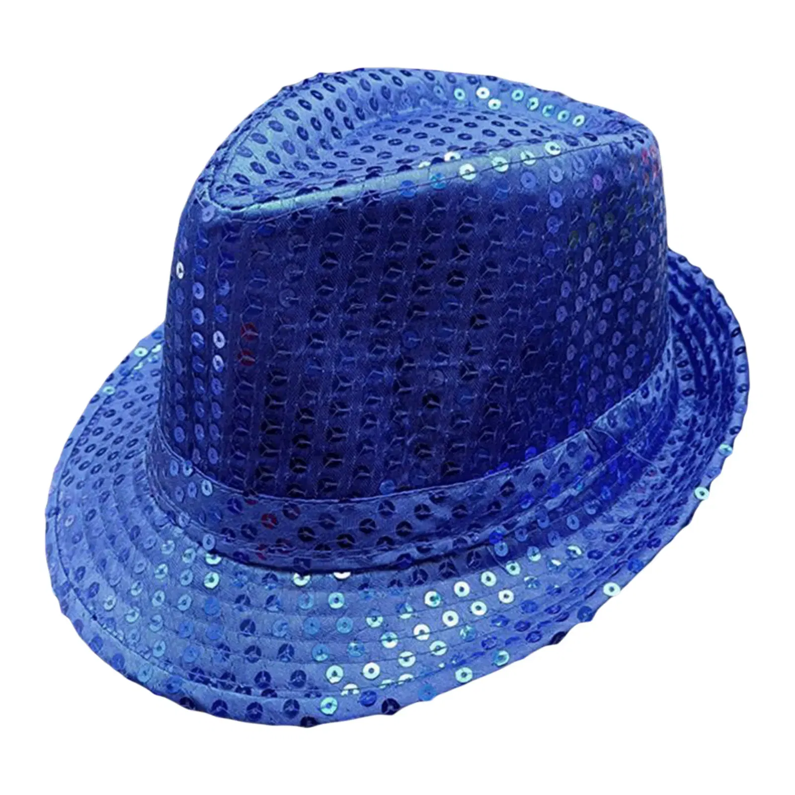 Color: Red - 12 Colors Men's Women's Jazz Hat Sequins Retro Disco Funky Glitter Costume Unisex Novelty Christmas Party Prop Charming Hat