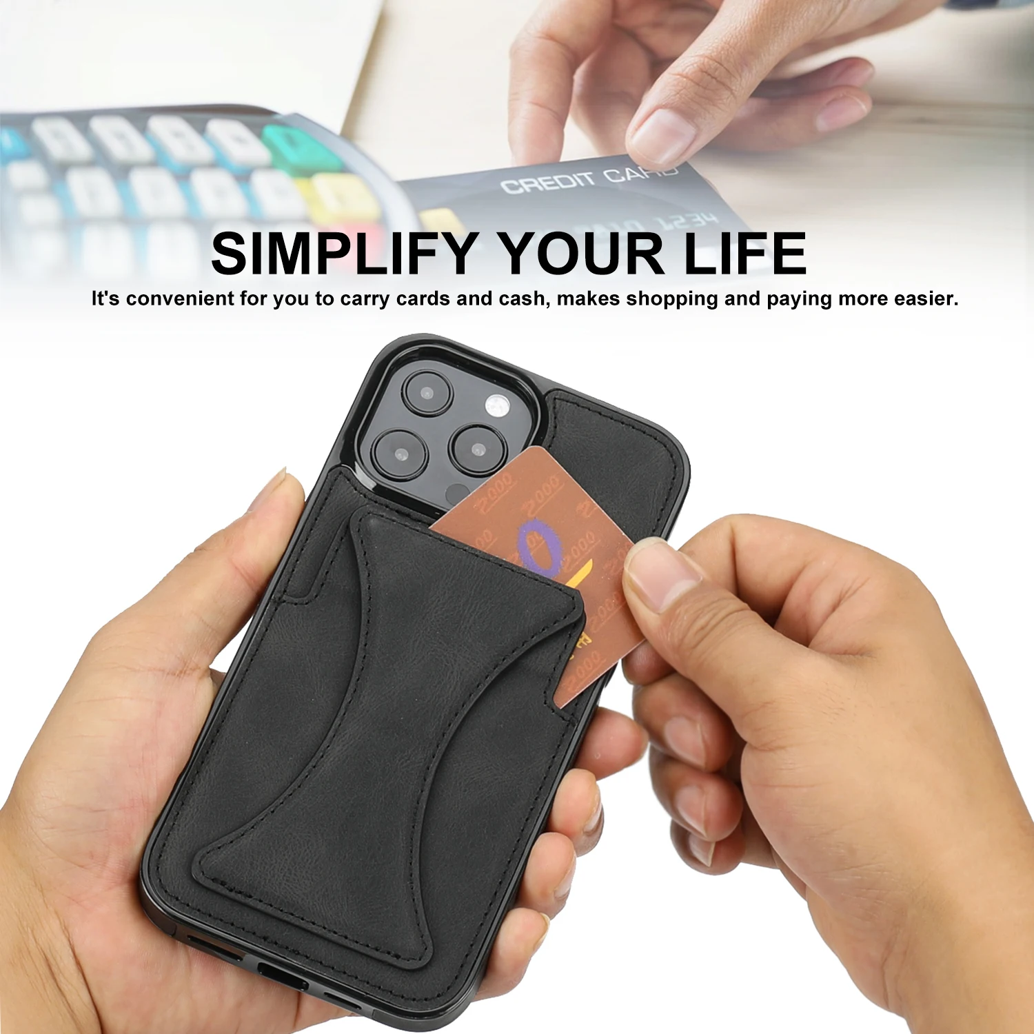 Color: Blue, Material: aluminum - For iPhone 16 Pro Max Plus Case 2024 With Magnetic Leather Kickstand Card Slot Wallet Back Cover Protection Shockproof Coque