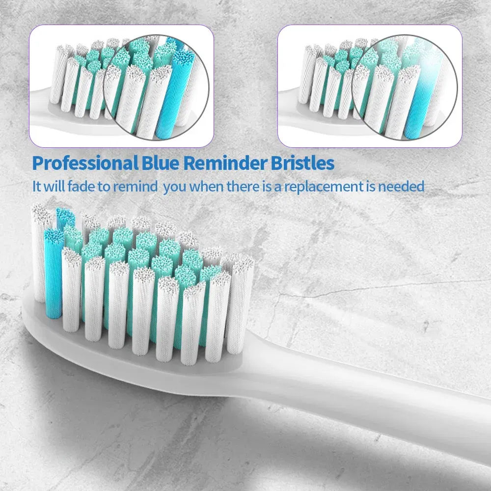 Color: WHITE - Electric toothbrush head, replaceable sonic electric toothbrush head, suitable for Philips Sonicare's electric replaceable brush