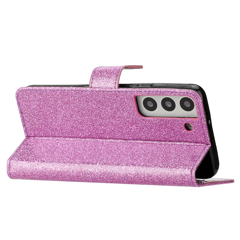 Color: Silver, Material: Carbon Fiber - Glitter Wallet Leather Case For Samsung Galaxy S25 FE S24 Ultra S23 Plus S22 S21 A35 A36 A56 A55 A13 A14 A15 A16 A26 A34 A33 A54
