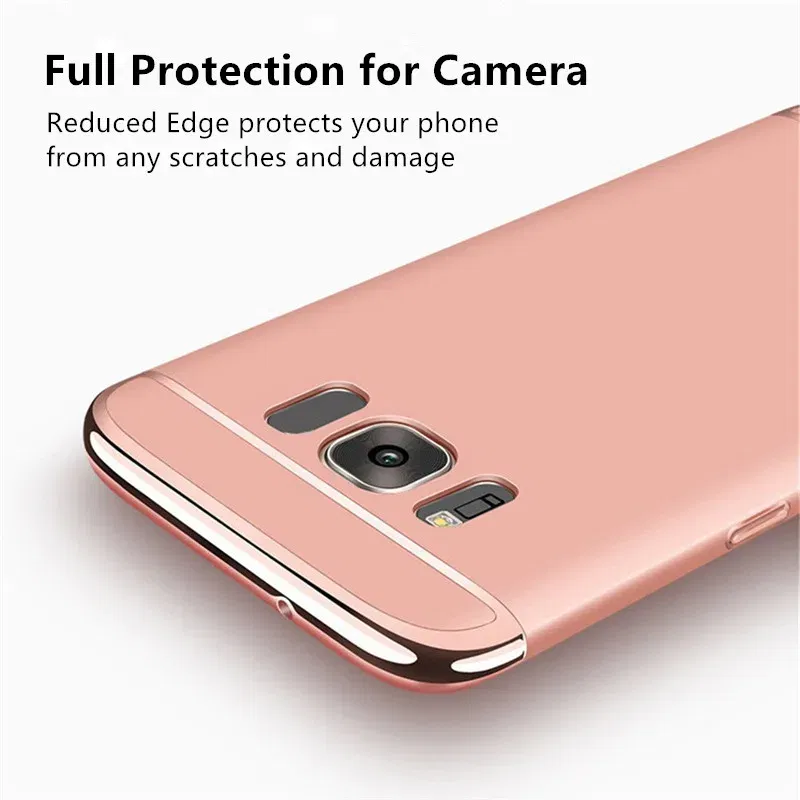 Color: Red, Material: POLYESTER - Luxury 3 in 1 Case for Samsung Galaxy S6 S7 Edge S8 S9 S10 Plus Note 8 9 Hard Cover J3 J5 J7 Pro 2017 J4 J6 J8 2018 A20 A30 A50