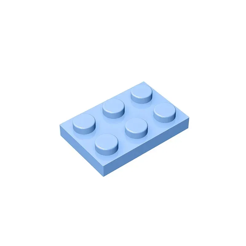Color: Dark Green - Gobricks GDS-510 Plate 2 x 3 compatible with lego 3021 pieces of children's DIY building block Particles Plate DIY
