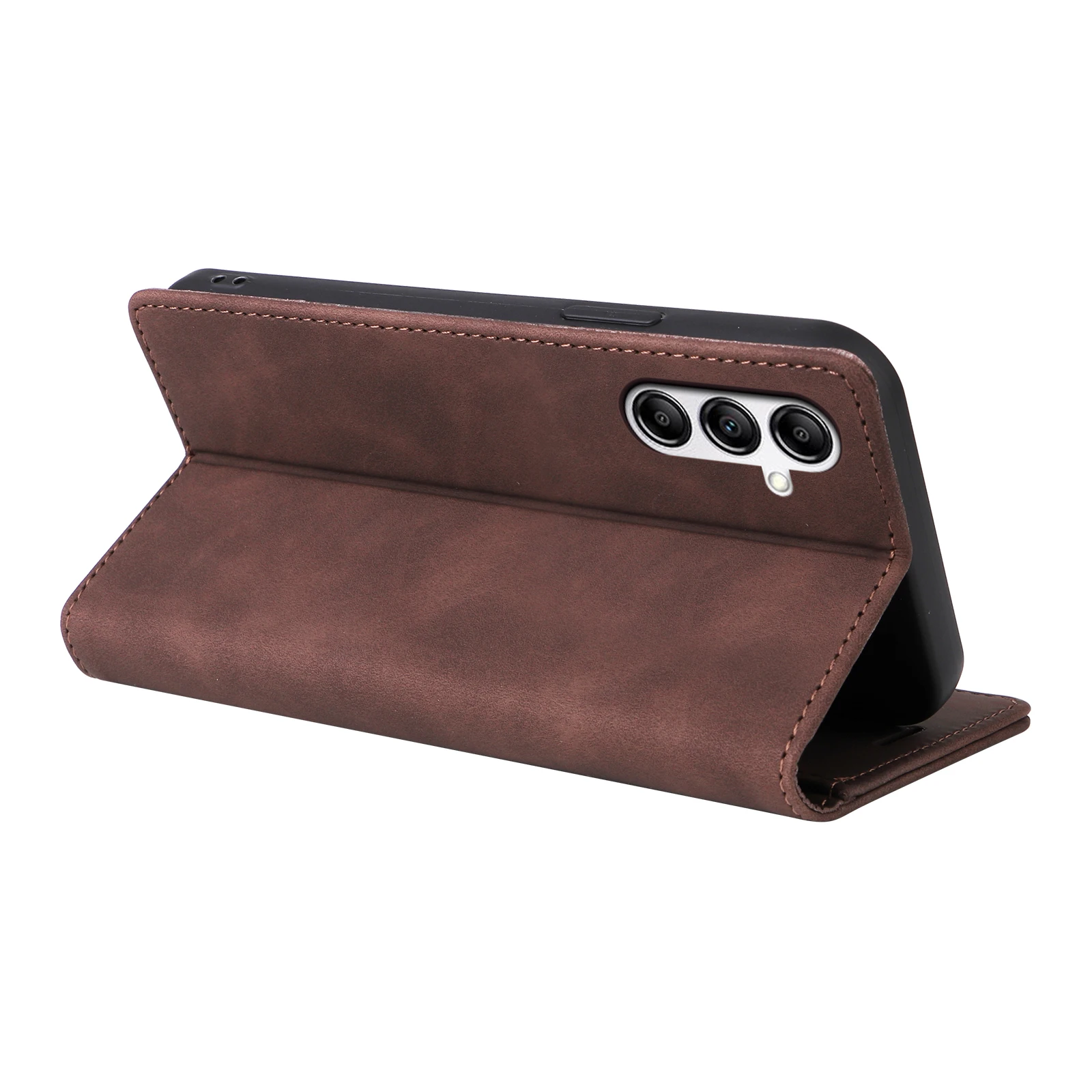 Color: Red, Material: Microfiber - Leather Wallet Case For Samsung Galaxy A15 A05 A14 A24 A34 A54 A13 A23 A33 A53 A73 A52 A32 A22 A12 A72 A03S A04S Flip Book Cover