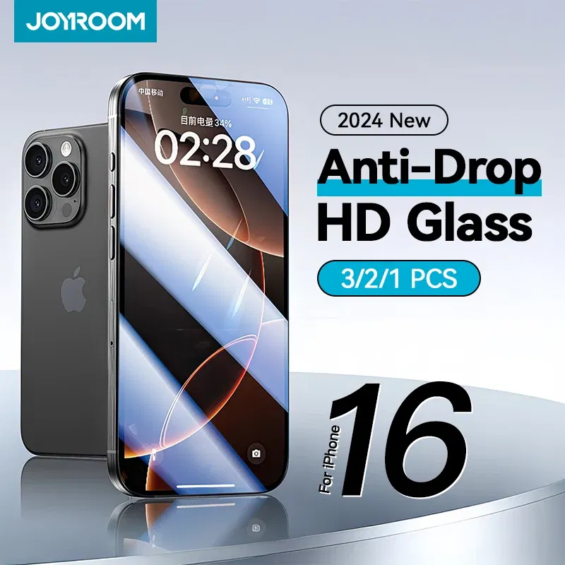 Bundle: Bundle 19, Material: High Definition - Joyroom 3/2/1PCS Full Screen HD Glass For iPhone 16 Pro Max HD Tempered Glass Screen Protector For iPhone 15 14 13 Pro Max