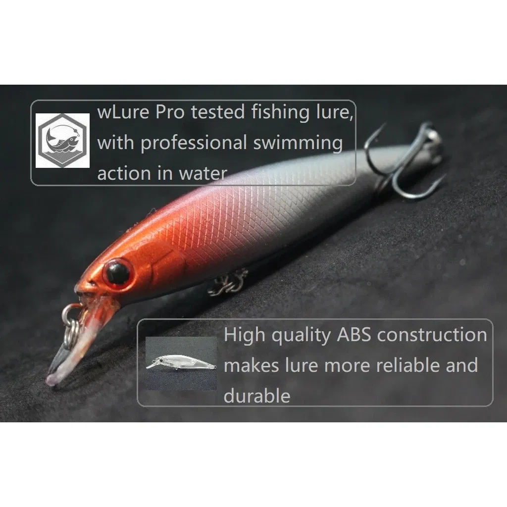 Color: Light Blue - wLure Fishing Lure Jerkbait 6g 7.5cm Tiny Sinking Minnow Carp Fresh Water Use Tight Wobble Long Casting M762