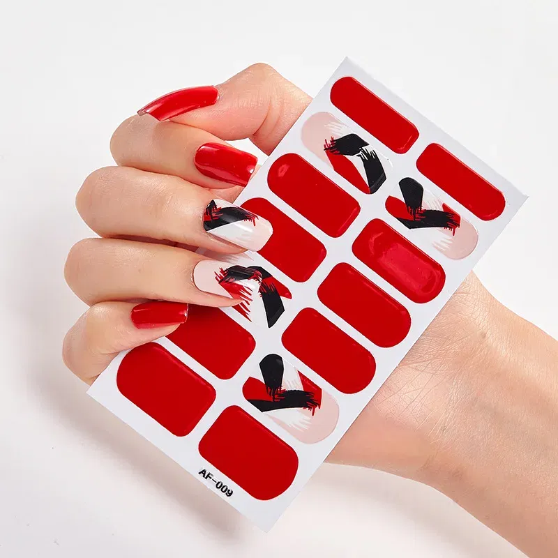 Color: Titanium - Nail Sticker Set Self Adhesive Nail Sticker Nail Strips Nailart Sticker Sticker For Nails Foil Nail Art Stickers 2020 Shiny