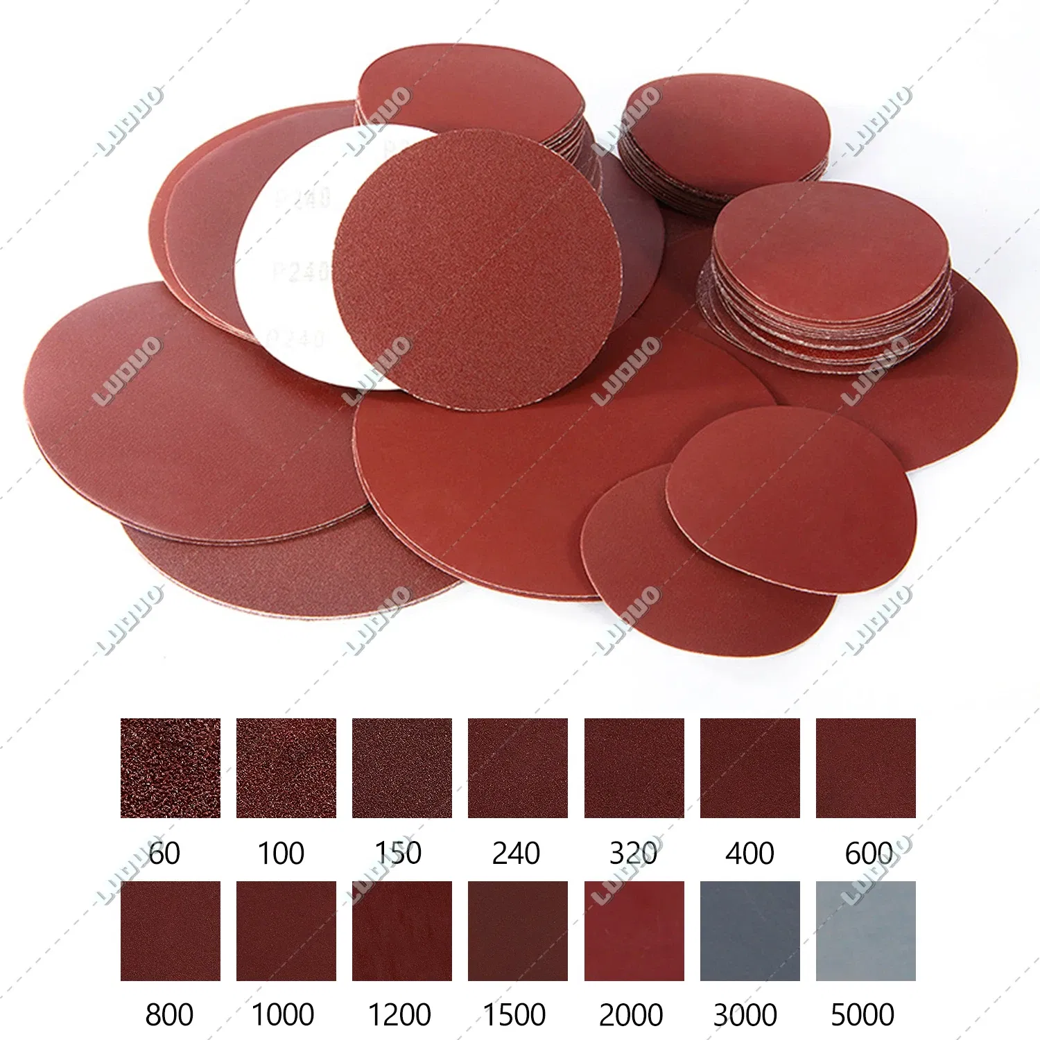 Color: WHITE, Ships From: CHINA, Model: 10000 - 2 3 4 5 6 Inch Round Sandpaper Disk Abrasive Polish Pad Plate Sanding Sheet Polishing Kit Grit Paper Discs Grit 60-5000