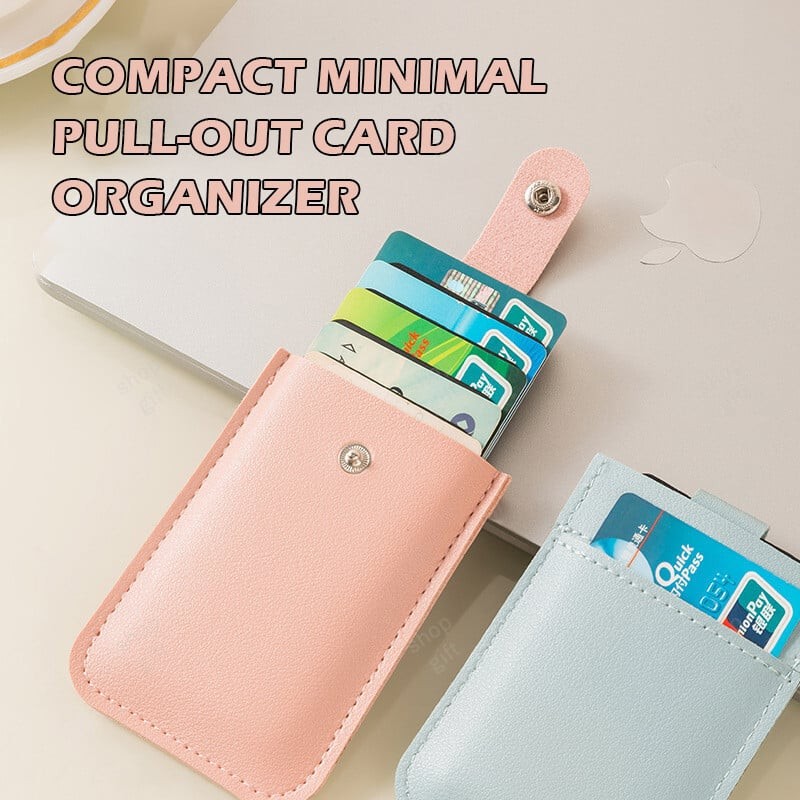 Compact Minimal Pull-Out Card Organizer