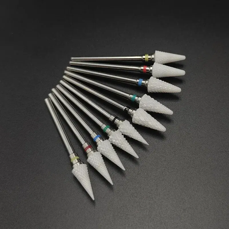 Color: OMBRE - Ceramic Carbide Nail Drill Bit Rotate Burr Milling Nail Cutter Bits Electric Drill Machine For Manicure Pedicure Tools