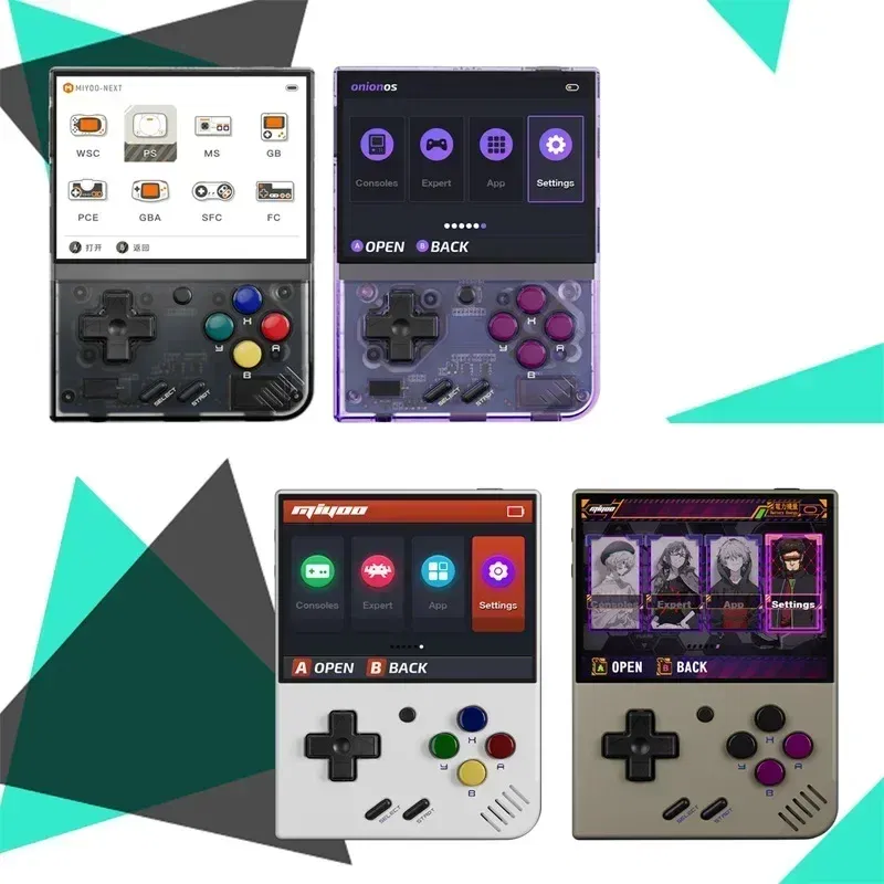Color: Rose Gold, Bundle: Bundle 3 - MIYOO Mini Plus Portable Retro Handheld Game Console V2 Mini+ IPS Screen Classic Video Game Console Linux System Children's Gift