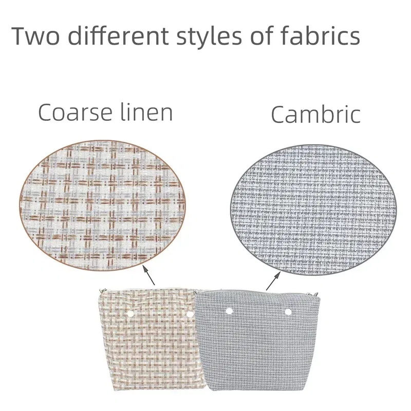 Color: Blue - TANQU Classic Mini linen canvas organizer fabric inner lining Insert for Obag Mini O Bag Women's Handbag Accessory