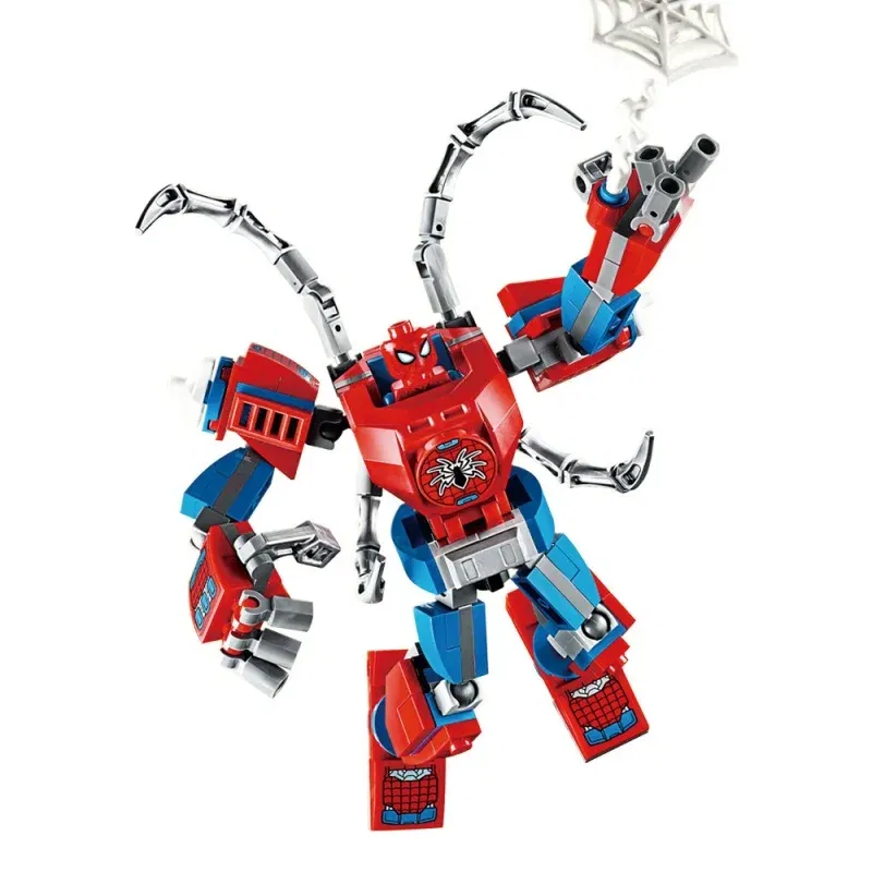 Color: Blue, Size: S - 28cm Marvel anime, Avengers, Captain America, Iron Man: 120PCS/piece building block toy, birthday gift for children