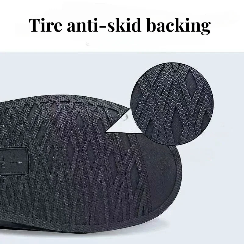 Color: black, Size: S - Recycling rain boot cover anti-slip boot cover Unisex bicycle shoes rain and snow day protective cover