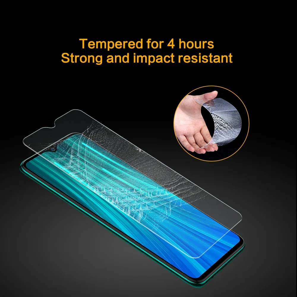 Color: Lucent, Material: pet - SmartDevil Tempered Glass For Redmi Note 9 8 Pro 7 Pro Screen Protector For Redmi 9T 10X 2.5D Curved Anti Blue Light 2 PCS