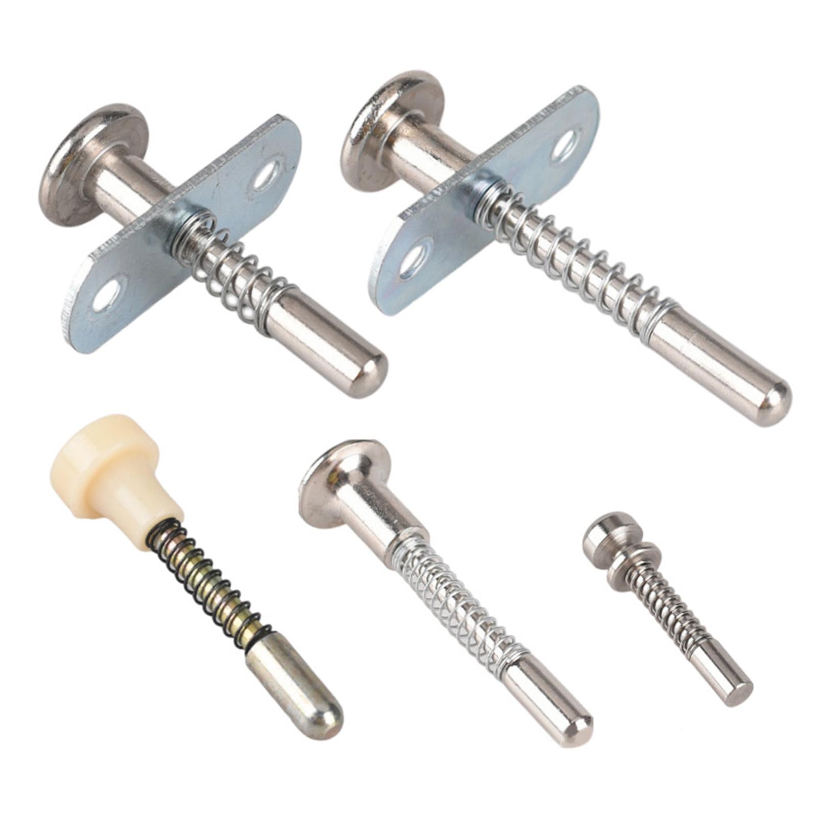 Color: Greyish Brown - Spring Loaded Latch Pin Durable Multifunctional Replacement Hardware Steel Plunger for Small Bed Window Screen Cabinet Supplies
