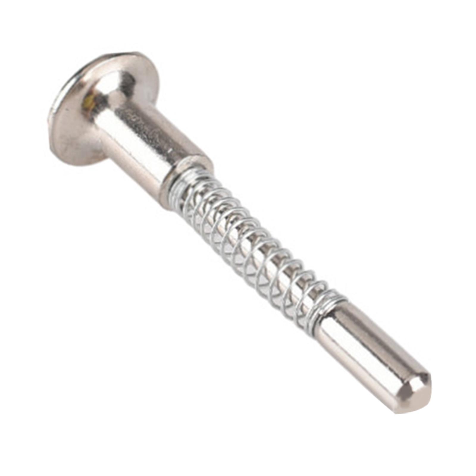 Color: Greyish Brown - Spring Loaded Latch Pin Durable Multifunctional Replacement Hardware Steel Plunger for Small Bed Window Screen Cabinet Supplies