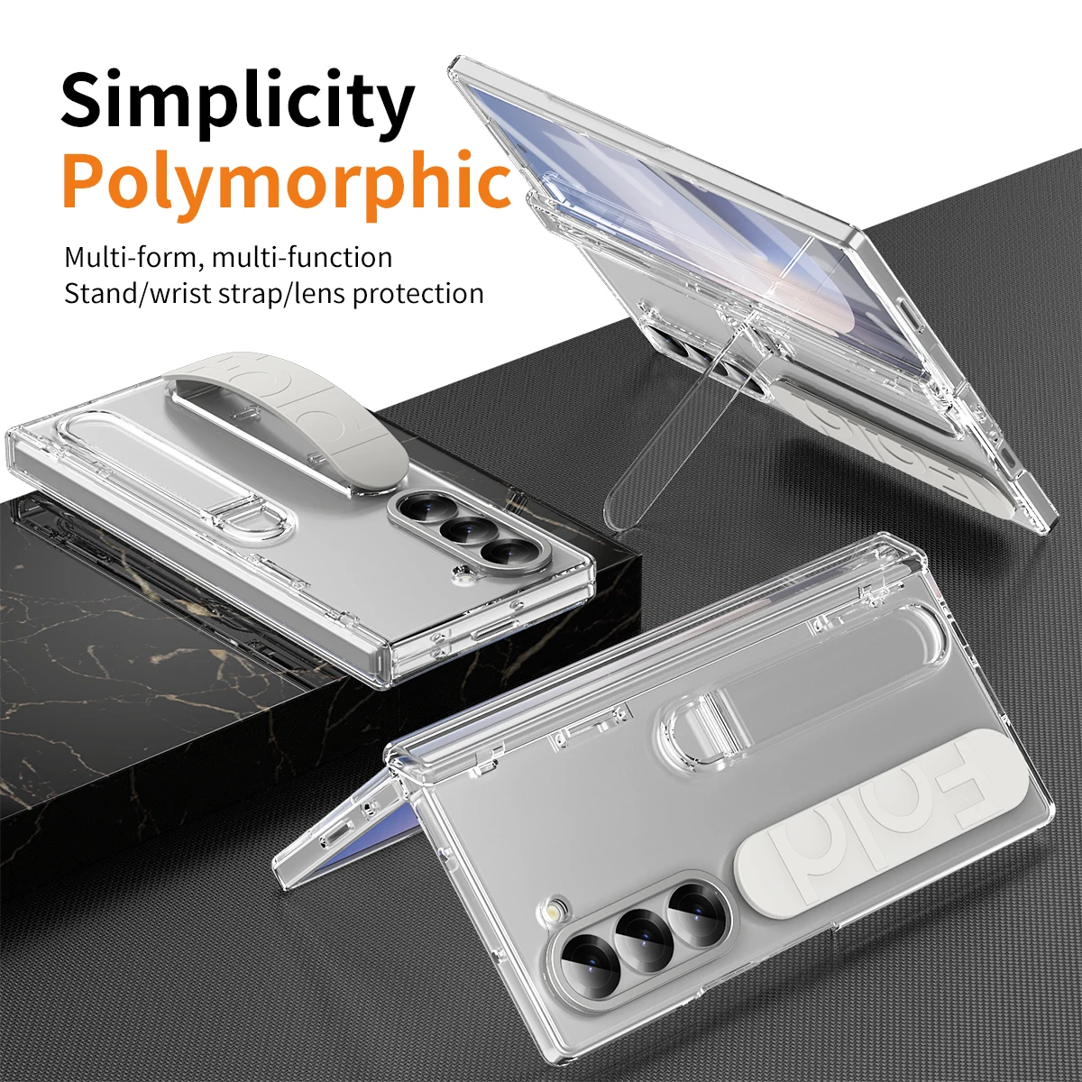 Color: Lotus root color, Material: Cotton Fabric - Touch Pen Case For Samsung Galaxy Z Fold 6 5 4 3 Skin Friendly Folding Hinge with Elastic Wrist Band Screen Tempered Film Cover
