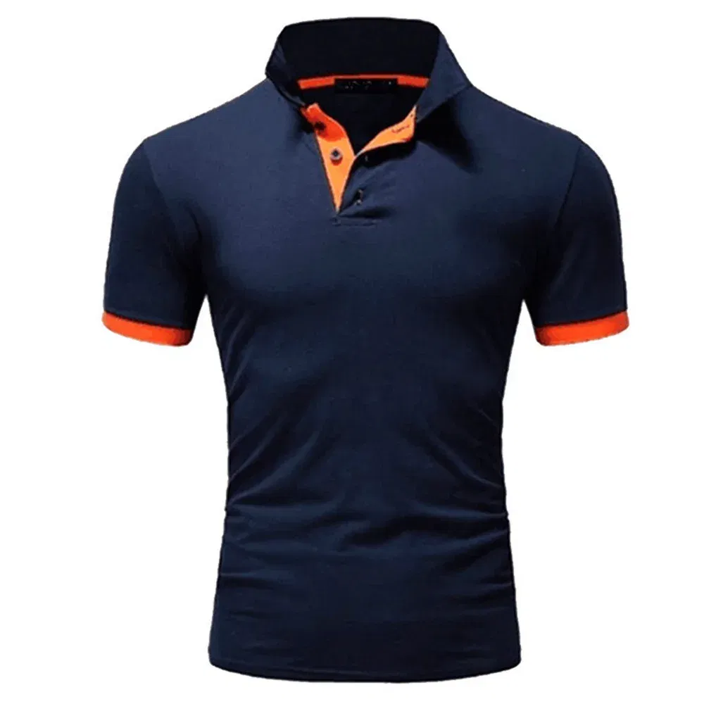 Color: Gold, Size: XXXL - Men's Short Sleeve Polo Shirts Casual Slim Fit Basic Designed Shirts Quick-drying Anti-wrinkle Tops