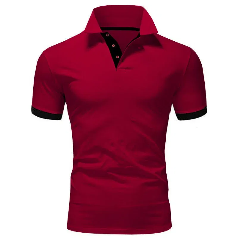 Color: Gold, Size: XXXL - Men's Short Sleeve Polo Shirts Casual Slim Fit Basic Designed Shirts Quick-drying Anti-wrinkle Tops