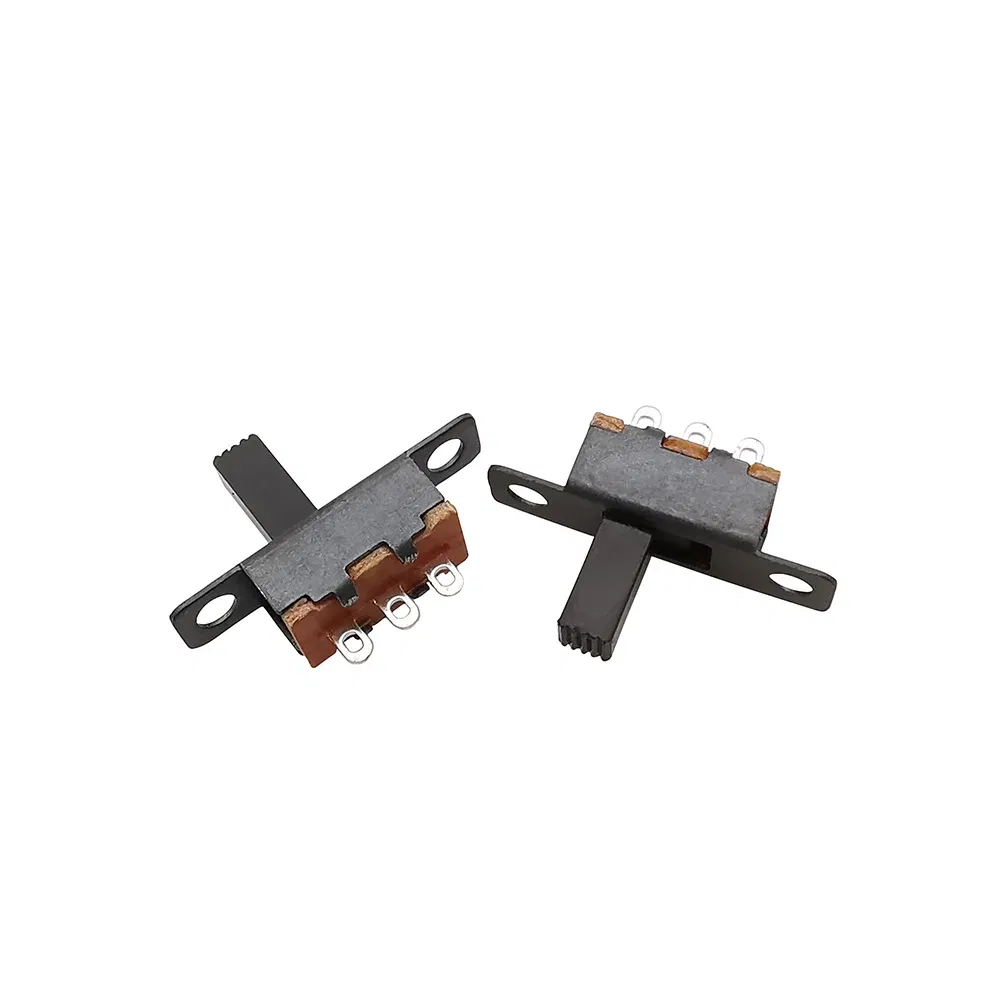 Color: Brown - 10Pcs SS12F15 Toggle Switch 3 Pin 1P2T SPDT Slide Switch 50V 0.5A Handle High 3mm 4mm 5mm 6mm