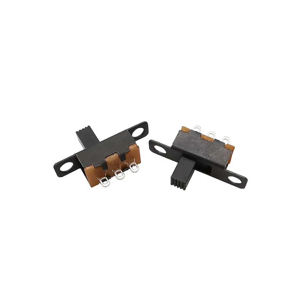 Color: Brown - 10Pcs SS12F15 Toggle Switch 3 Pin 1P2T SPDT Slide Switch 50V 0.5A Handle High 3mm 4mm 5mm 6mm