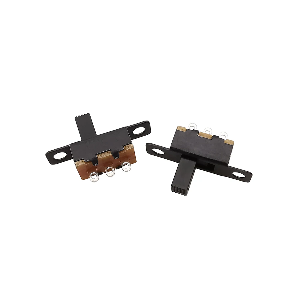 Color: Brown - 10Pcs SS12F15 Toggle Switch 3 Pin 1P2T SPDT Slide Switch 50V 0.5A Handle High 3mm 4mm 5mm 6mm