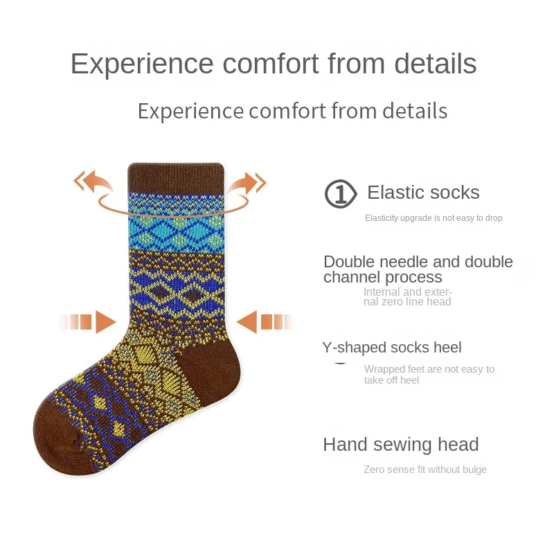 Color: Blue, Size: 10-12T - Three Pairs of Spring and Autumn New Children's Double Needle Double Road Boneless Zero Line Combed Cotton Comfortable Socks