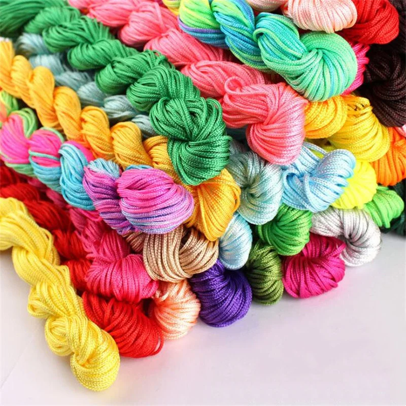 Color: Dark Grey - 24m Polyester Braided Jade Thread For DIY Handmade Necklace Bracelet Trinket Pendant Braided Accessories Jewelry Making Finding
