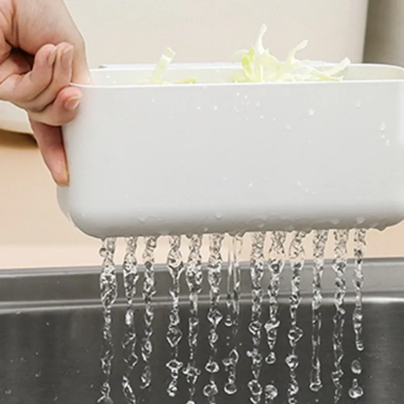 Color: Light Grey - Justdolife Sink Sponge Holder Multifunctional Sink Drain Strainer Basket Sink Storage Rack Kitchen Drainer Rack Storage Basket