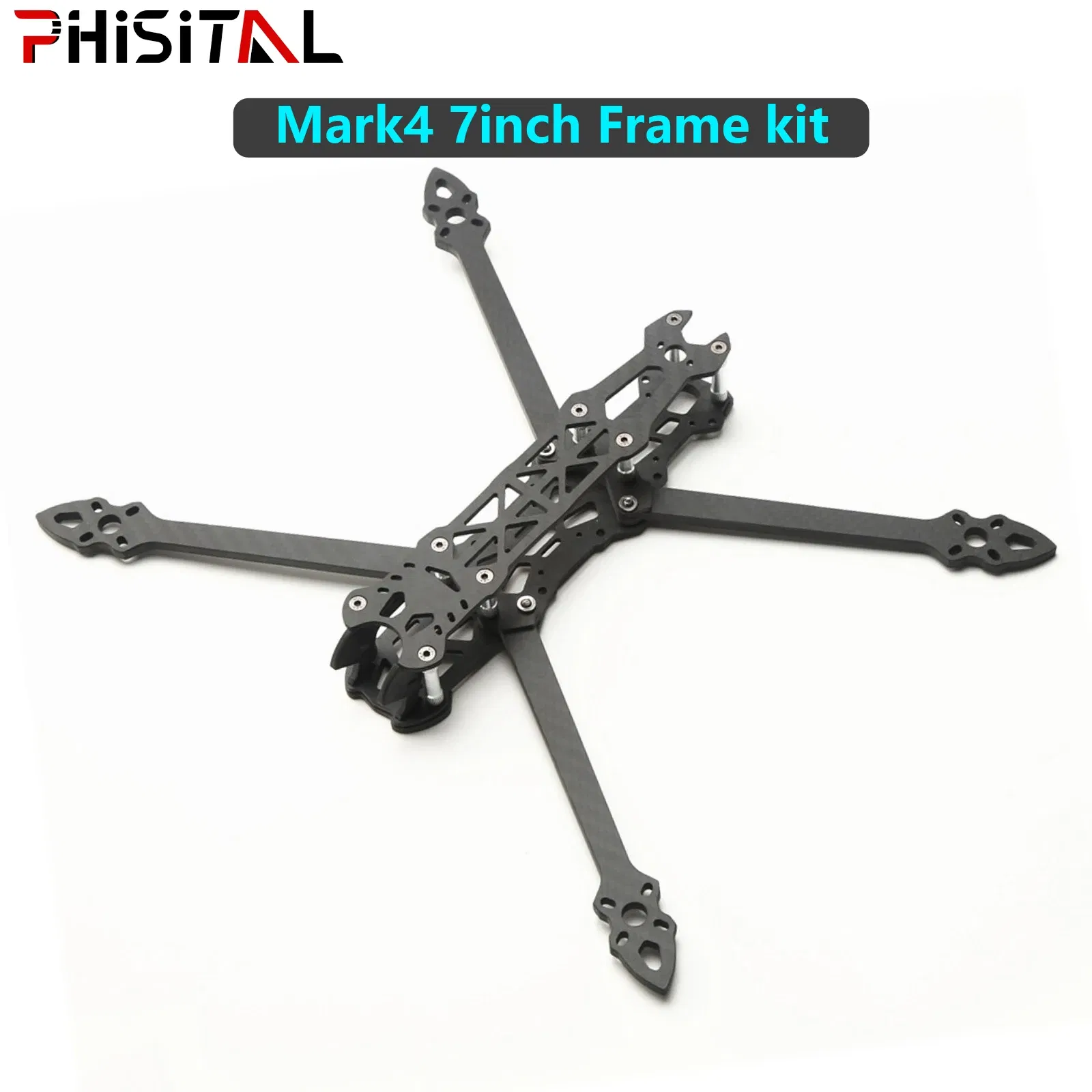 Color: Red - Mark4 7inch 295mm with 5mm Arm Quadcopter Frame kit 3K Carbon Fiber 7'' for FPV Racing Drone Quadcopter Freestyle DIY parts