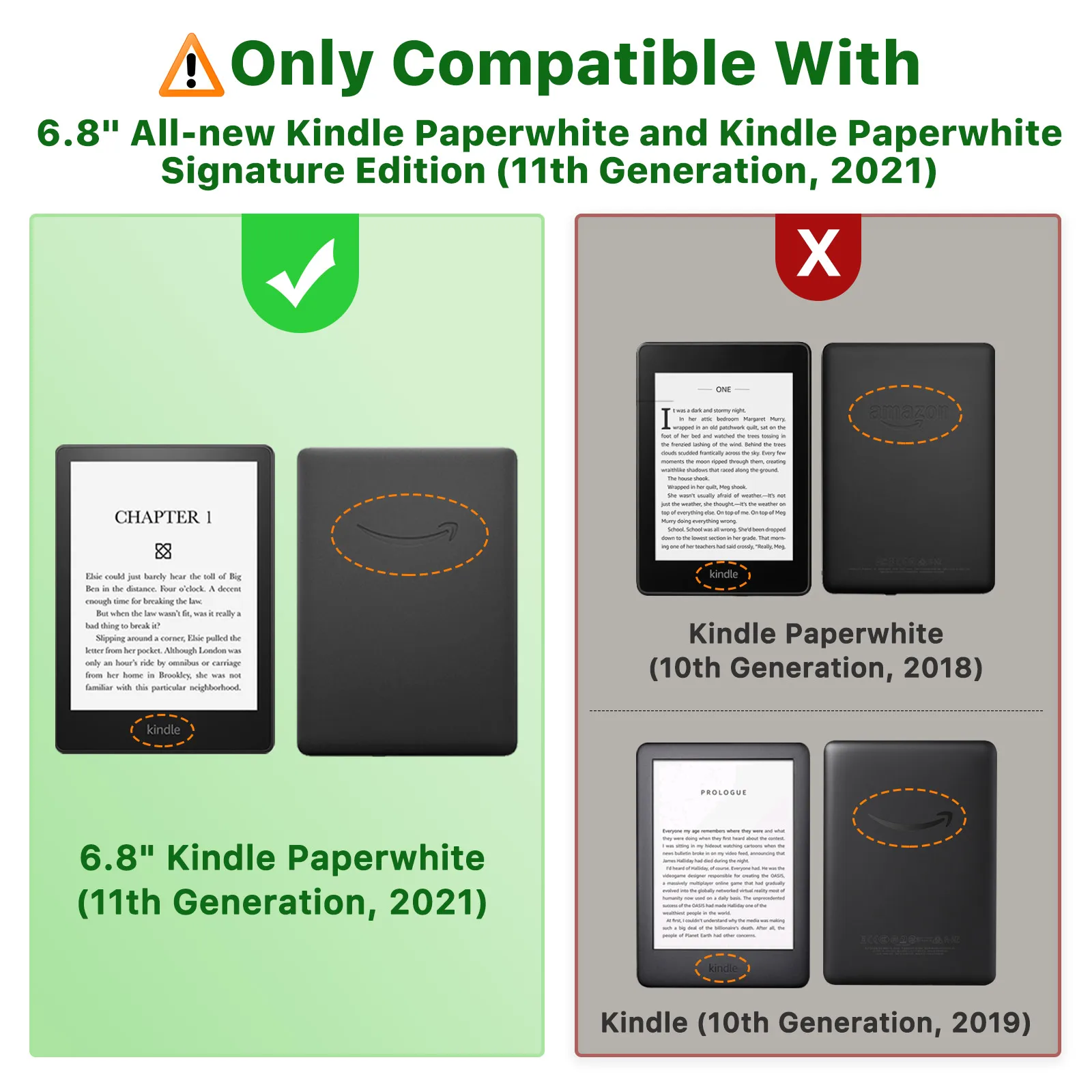 Color: Pink, Size: eleven - Case for 6.8" Kindle Paperwhite (11th Generation-2021) Ultra Clear Soft Flexible Transparent TPU Skin Bumper Back Cover Shell