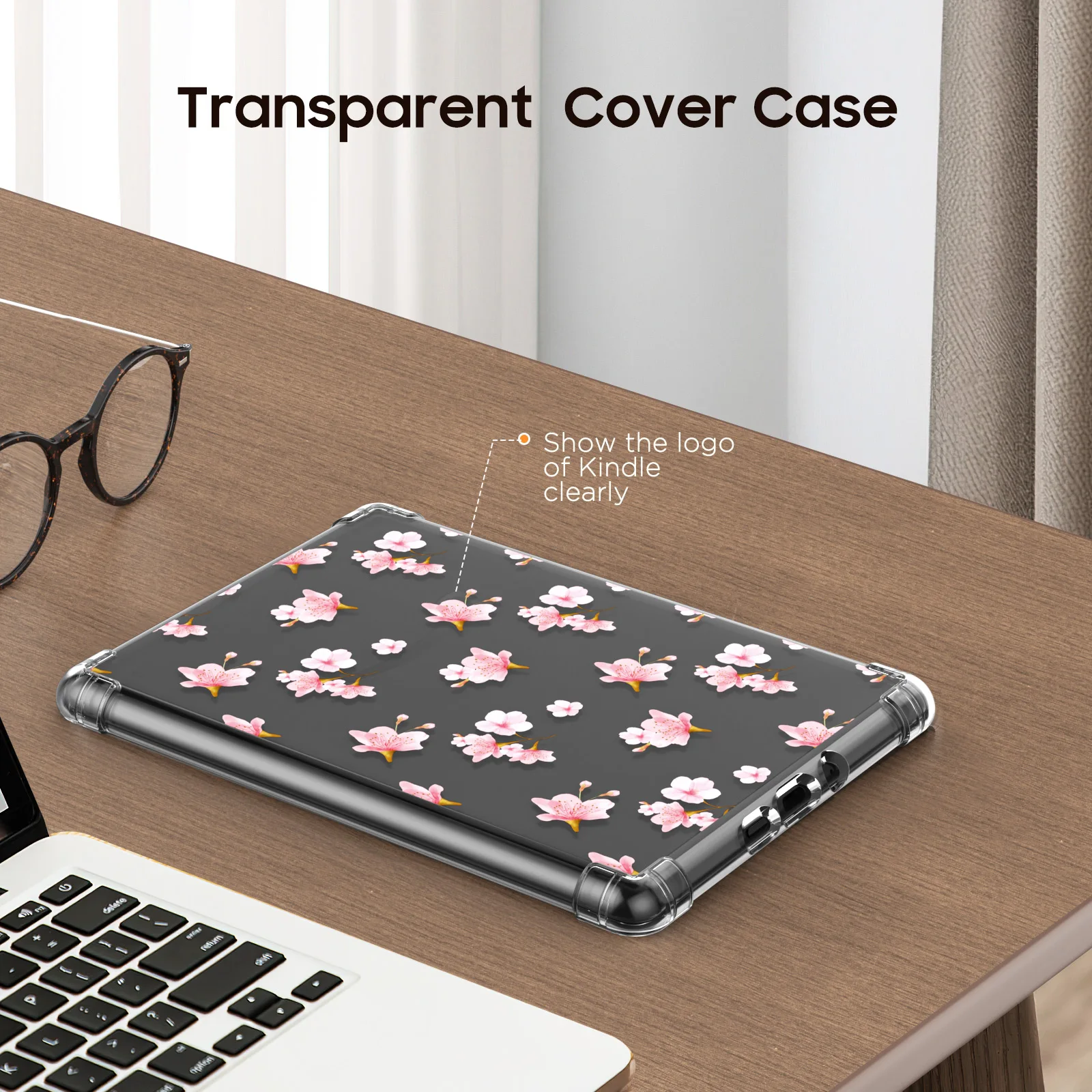 Color: Pink, Size: eleven - Case for 6.8" Kindle Paperwhite (11th Generation-2021) Ultra Clear Soft Flexible Transparent TPU Skin Bumper Back Cover Shell