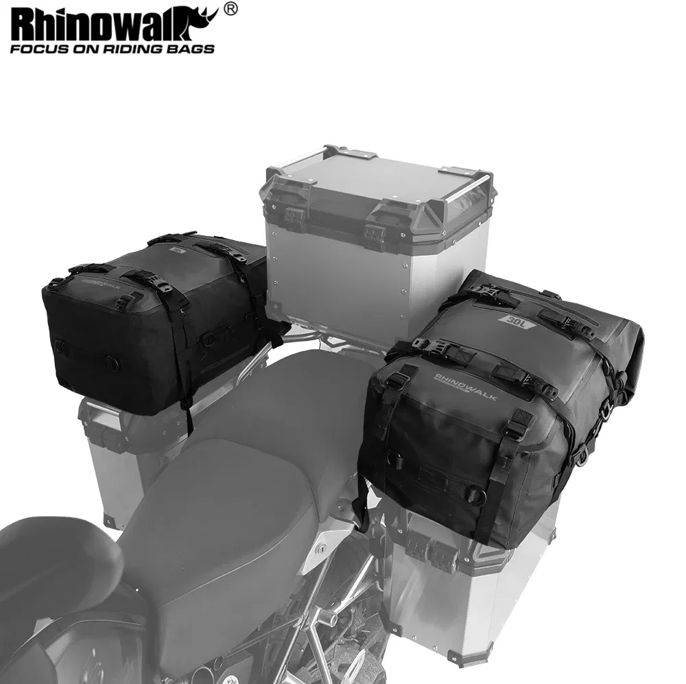 Color: Red, Ships From: CHINA - Rhinowalk Motorcycle Box Top Pannier Bag 8L-30L Waterproof Luggage Motor Side Case Top Saddle Rear Seat Bag Storage Trunk 1PC