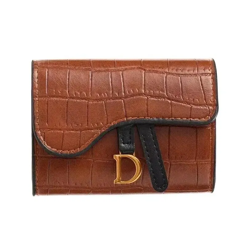 Color: Pink - Women Luxury Card Holder Short Walet MiniPU Letter Wallet Multi Card Card Holder SmalMulti Functiona Clutch Bag