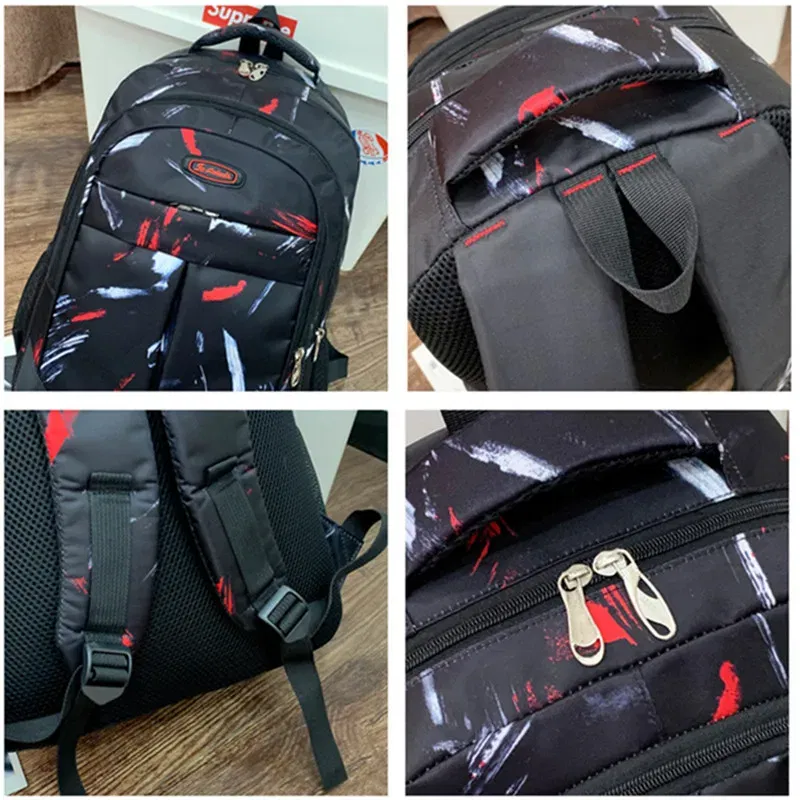 Color: SKY BLUE - New Backpack With Large Capacity Lightweight Pressure Relief Backpack Leisure Travel Student Backpack