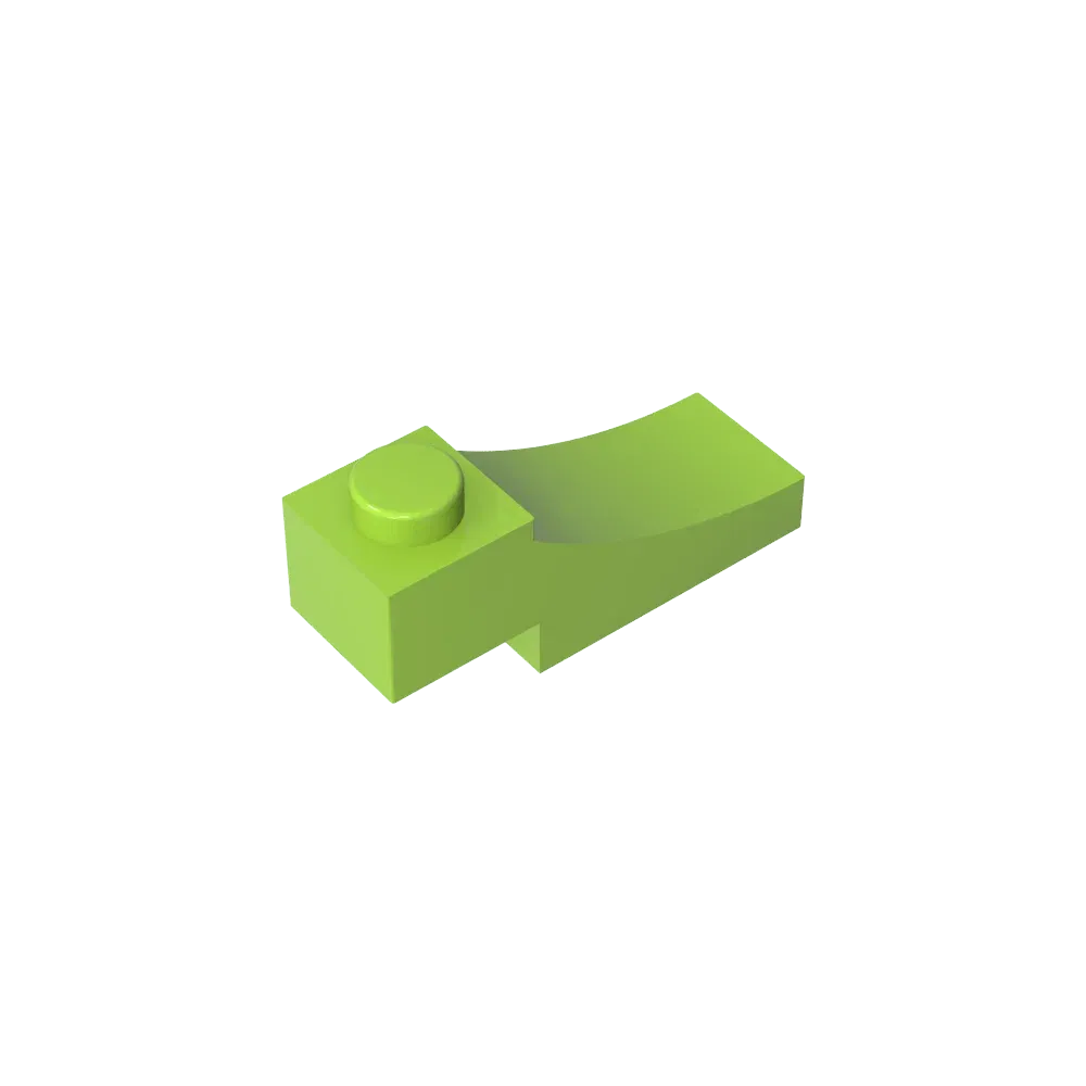 Color: Dark Khaki - Gobricks GDS-2183 Brick Curved 3 x 1 with 2/3 Inverted Cutout compatible with lego 70681 Assembles Building Blocks