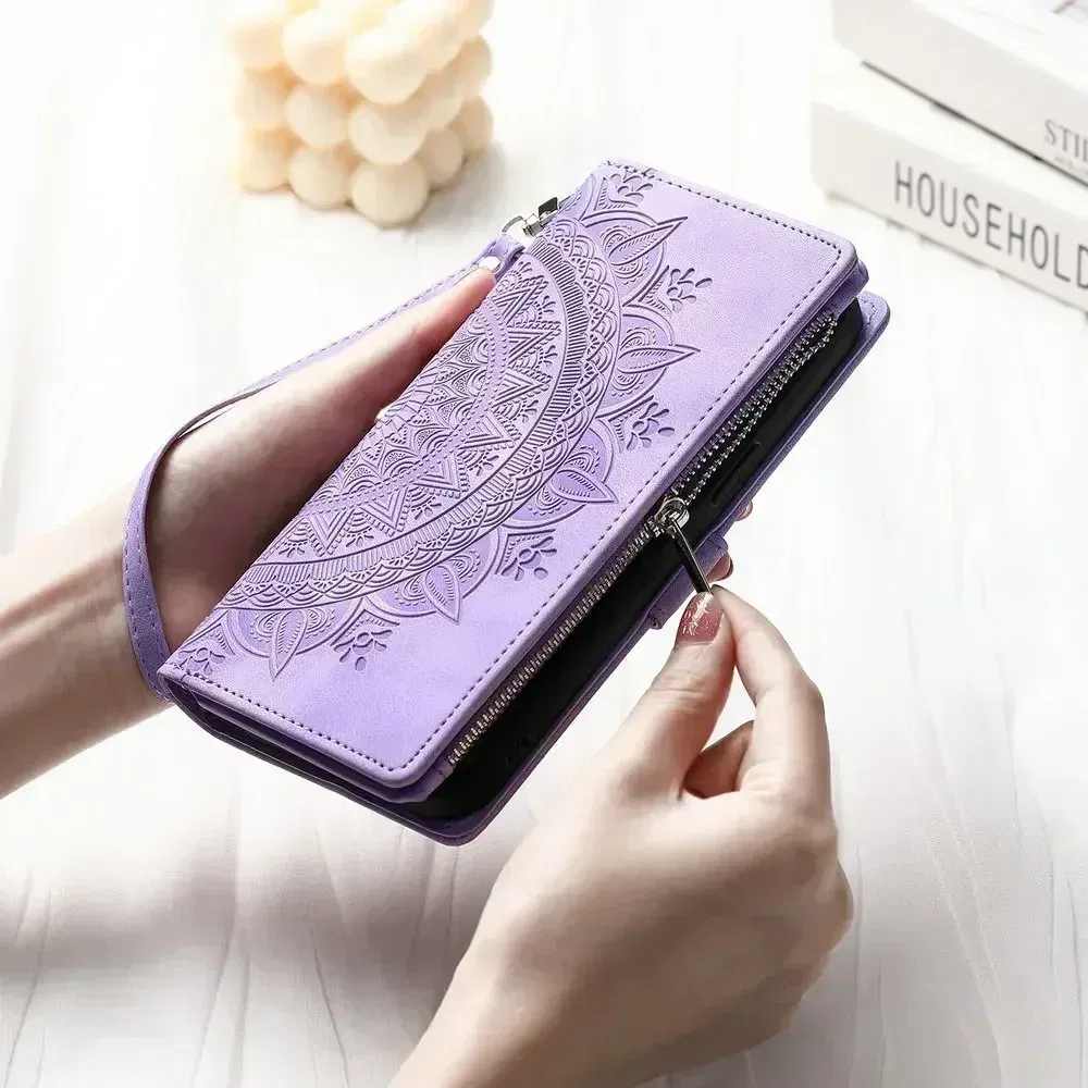Material: artificial leather, Color: Light Blue - 13T 12T 11T Leather Case For Redmi Note 12 Pro Plus 5G Flip Case Crossbody Zip Book Funda Xiaomi Redmi Note 13 Pro 11 12s 13c 4G