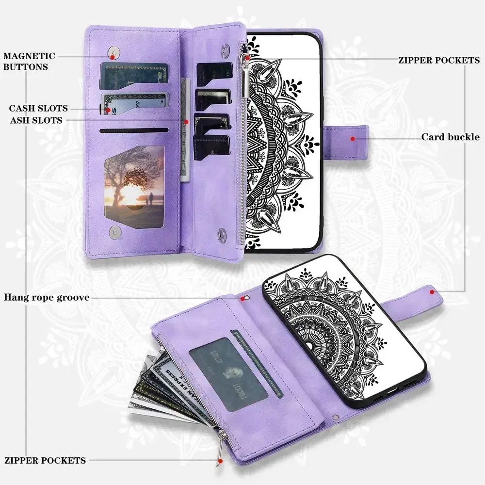 Material: artificial leather, Color: Light Blue - 13T 12T 11T Leather Case For Redmi Note 12 Pro Plus 5G Flip Case Crossbody Zip Book Funda Xiaomi Redmi Note 13 Pro 11 12s 13c 4G