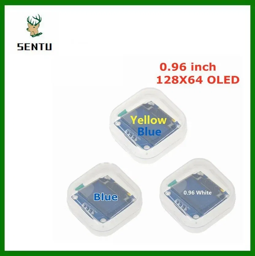 Color: Black - 0.96 inch OLED IIC Serial White Display Module 128X64 I2C SSD1306 12864 LCD Screen Board GND VCC SCL SDA 0.96" for Arduino Black