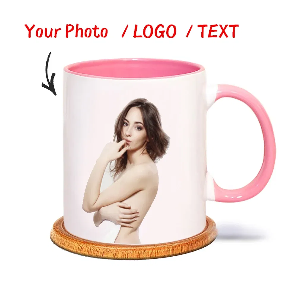 Color: Orange, Capacity: 301-400ml - Personalised Your Photo Mug, Custom NAME IMAGE TEXT Cup,Customize Coffee Mugs, Tea Cups, Mothers day, Wedding Gift 9 COLOURS