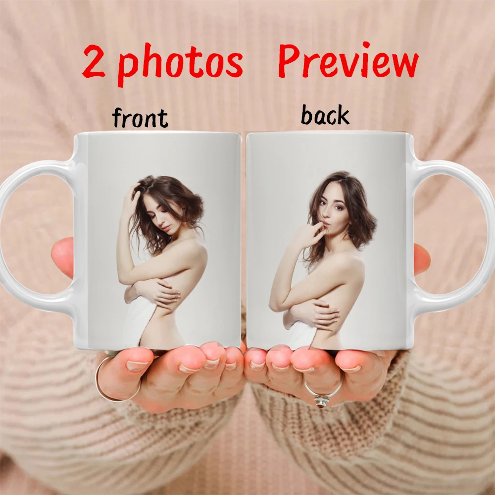 Color: Orange, Capacity: 301-400ml - Personalised Your Photo Mug, Custom NAME IMAGE TEXT Cup,Customize Coffee Mugs, Tea Cups, Mothers day, Wedding Gift 9 COLOURS