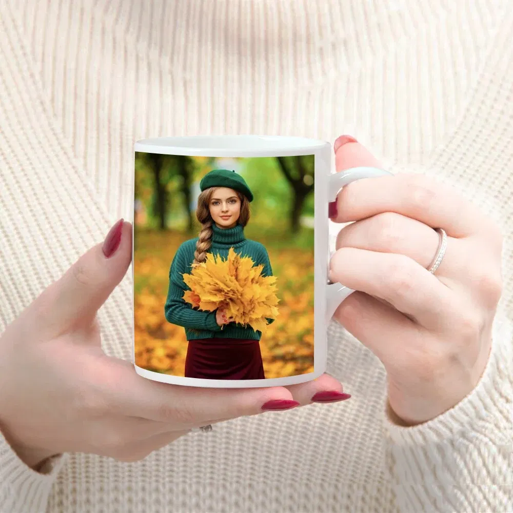 Color: Orange, Capacity: 301-400ml - Personalised Your Photo Mug, Custom NAME IMAGE TEXT Cup,Customize Coffee Mugs, Tea Cups, Mothers day, Wedding Gift 9 COLOURS