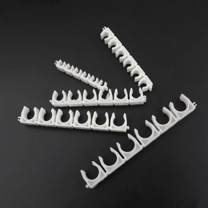 Color: black, Diameter: 1/4'' - 1pc Plastic 4 6 8 10 12mm Tube Clamp Water Pipe Support Garden Irrigation System Micro Soft Hose Fittings