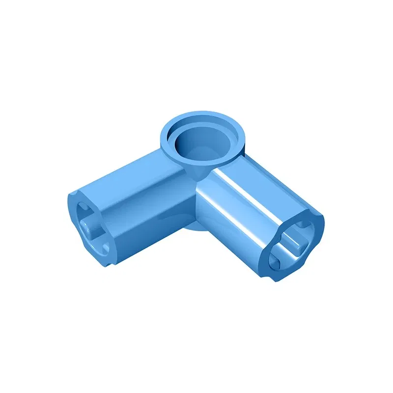 Color: Blue - Gobricks GDS-921 Technical, Axle and Pin Connector Angled #6 - 90 degrees compatible with lego 32014 pieces of children's DIY