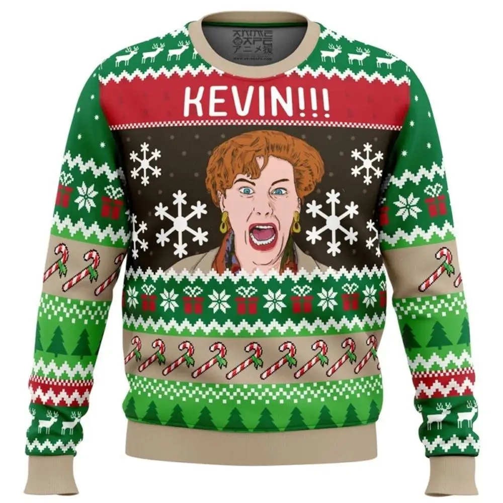 Color: Beige, Size: XL - New Style Sweatshirt For Spending Christmas Alone At Home Ugly Christmas Pullover 2026 Fashionable Casual Couple Sweatshirts