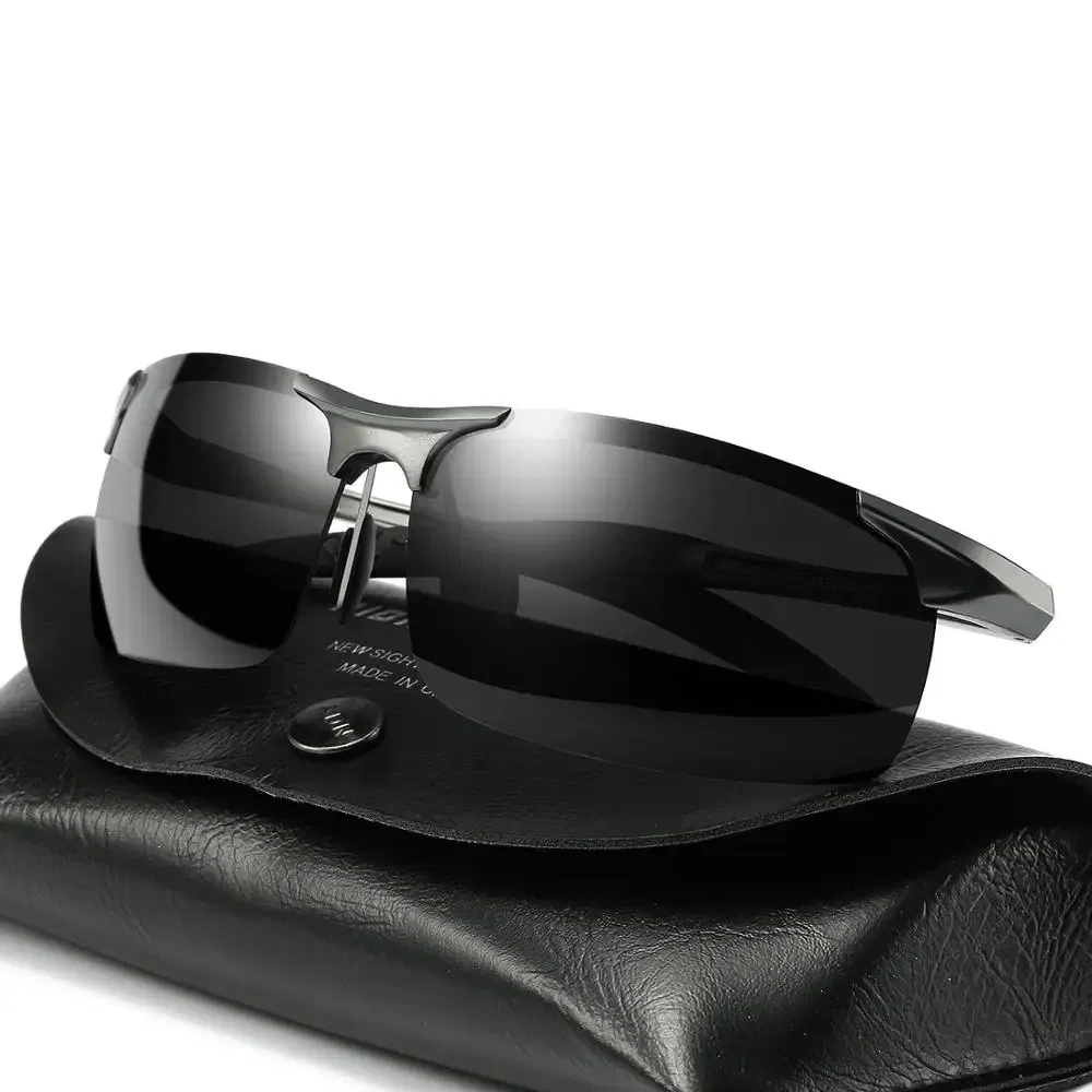 Lenses Color: Blue, Frame Color: MULTI - Myopia Photochromic Sunglasses Diopter Polarized Driving Goggle Men Chameleon Change Color transition Prescription Sun Glasses
